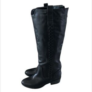 MIA Sanford Crossings black knee high zip up boots size 7.5
